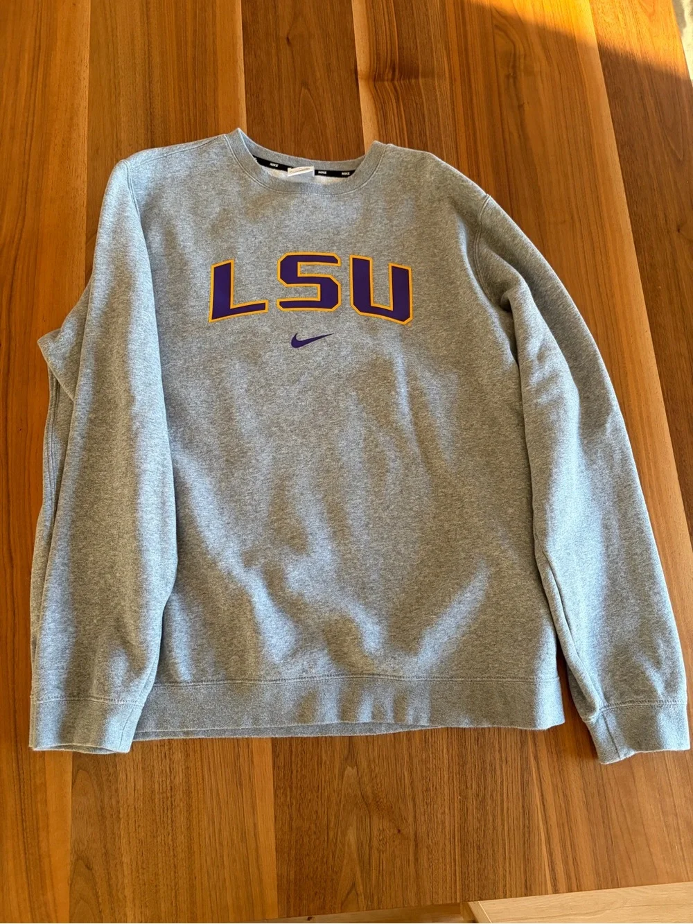 Nike Gray LSU Crewneck Sweatshirt